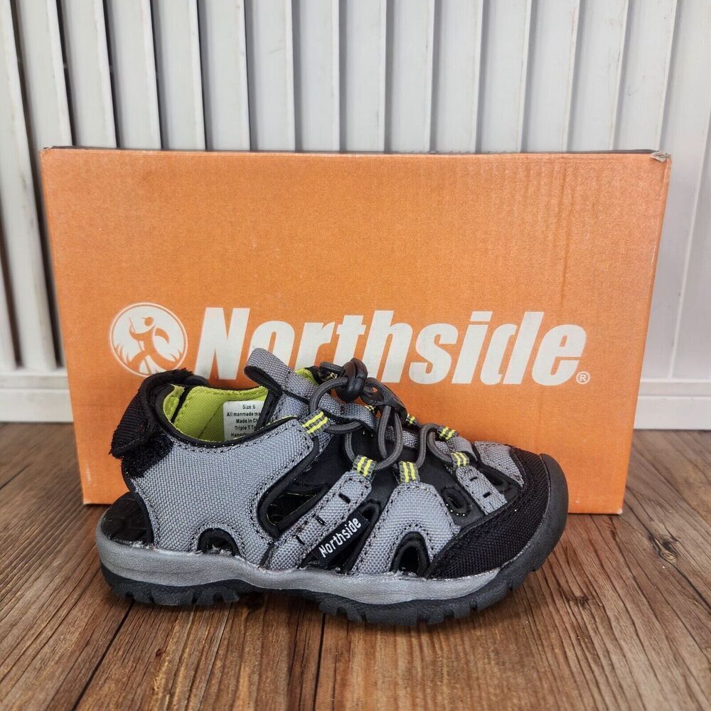 Northside Burke SE Sport Sandal Toddler Size 6 Gray Volt Adjustable Water Shoes